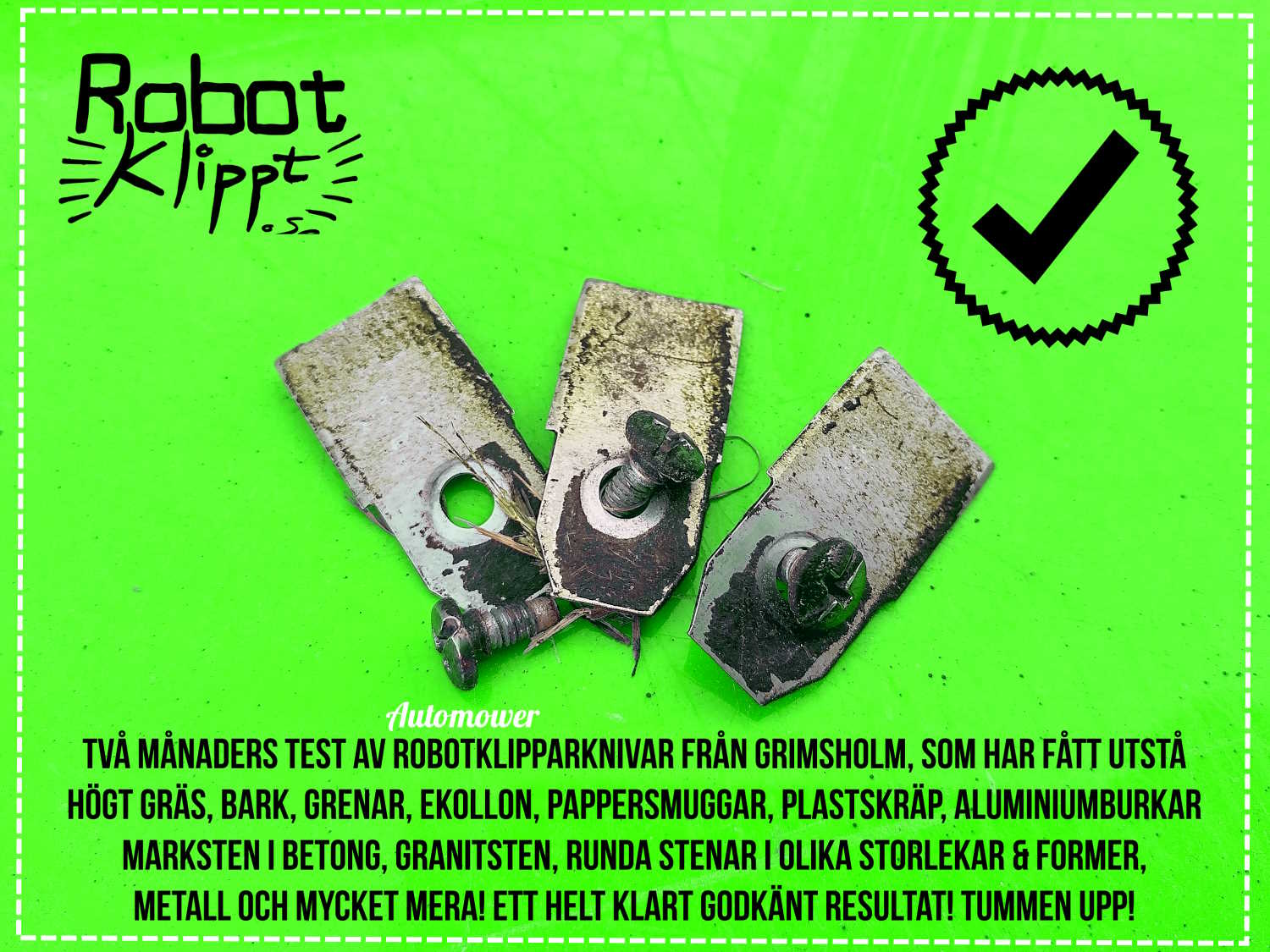 Test av Grimsholm robotklipparknivar